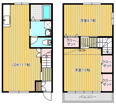 エルブ女池IIの間取り