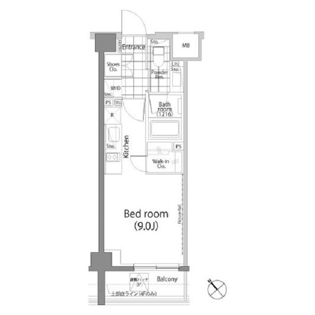 目黒区上目黒のマンションの間取り