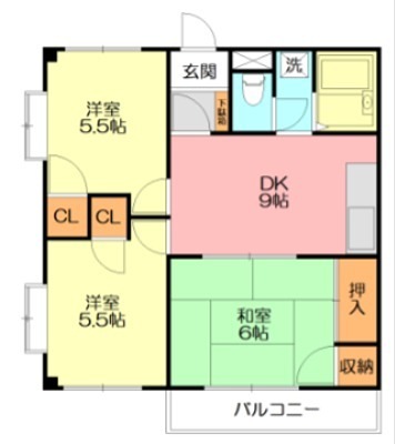 小田原市久野のマンションの間取り