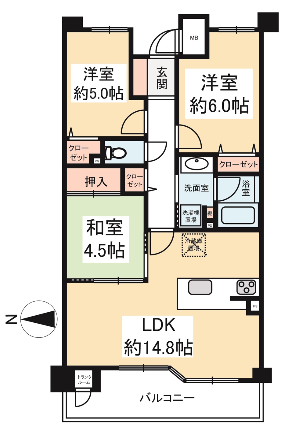 パデシオン三室戸駅前の間取り