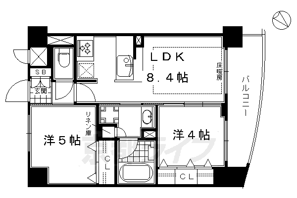 エステムプラザ京都河原町通IIレジデンシャルの間取り