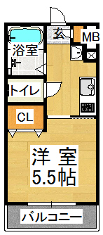 川原ハイツの間取り