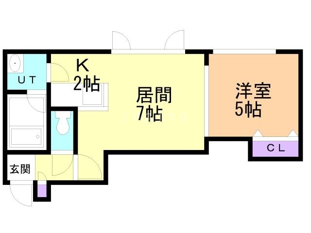 フラップフラットの間取り