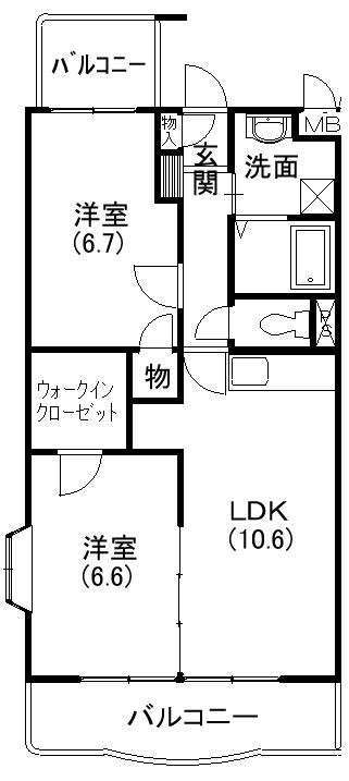 ソレアード（吉田町）の間取り