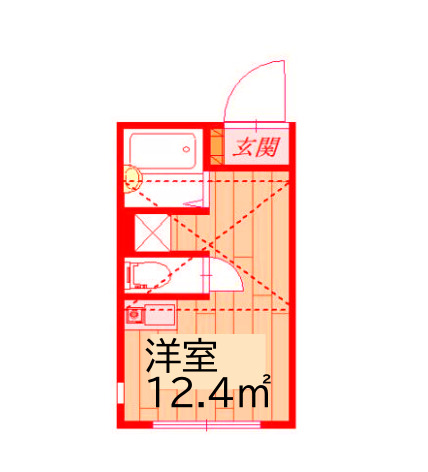 横浜市金沢区富岡西のアパートの間取り