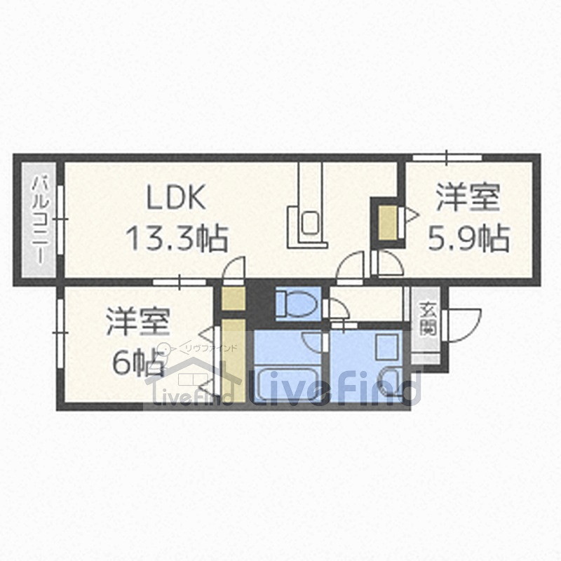 【札幌市南区澄川四条のマンションの間取り】