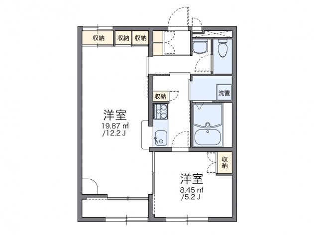 レオパレスロト　リベラの間取り