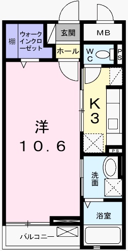 姫路市飾磨区阿成植木のマンションの間取り