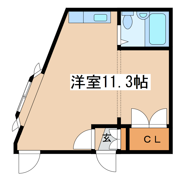 スカイコート住吉の間取り