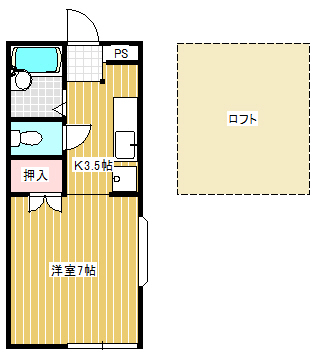 キャリーハイツIの間取り