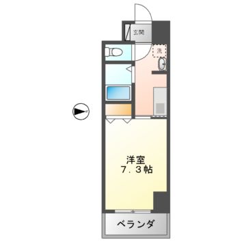 名古屋市中区栄のマンションの間取り