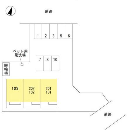 【プランドールKの駐車場】