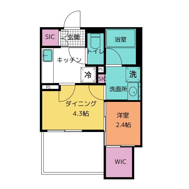 パークアクシス神保町の間取り