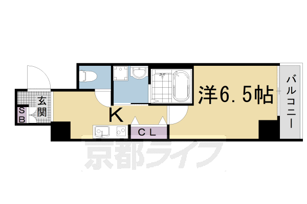 【京都市南区東九条烏丸町のマンションの間取り】