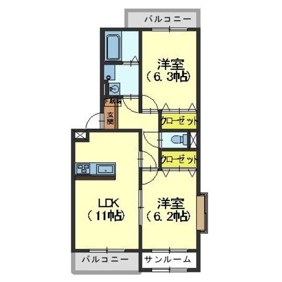 エルシー奥田の間取り