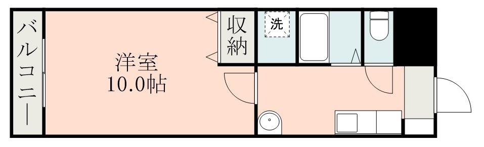 鹿児島市中央町のマンションの間取り