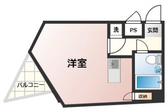 広島市東区牛田本町のマンションの間取り