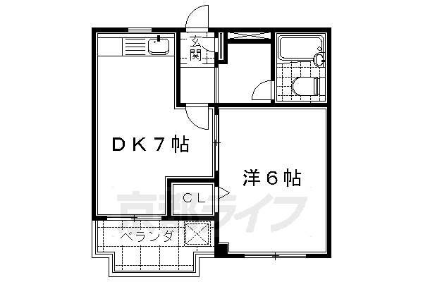 京都市伏見区深草仙石屋敷町のマンションの間取り