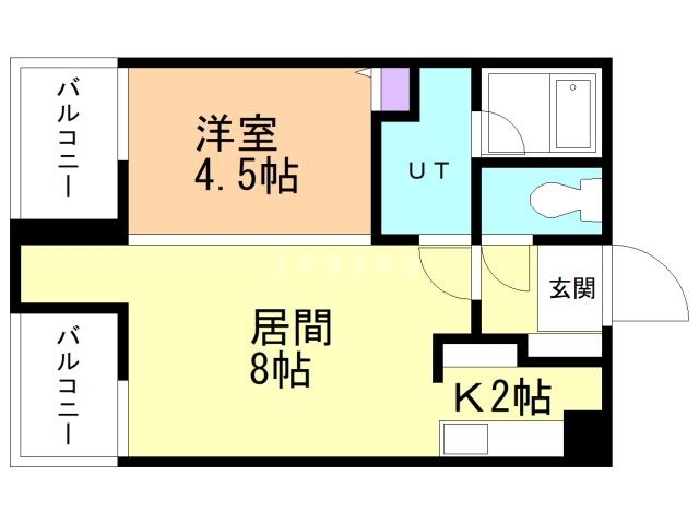 札幌市西区宮の沢一条のマンションの間取り