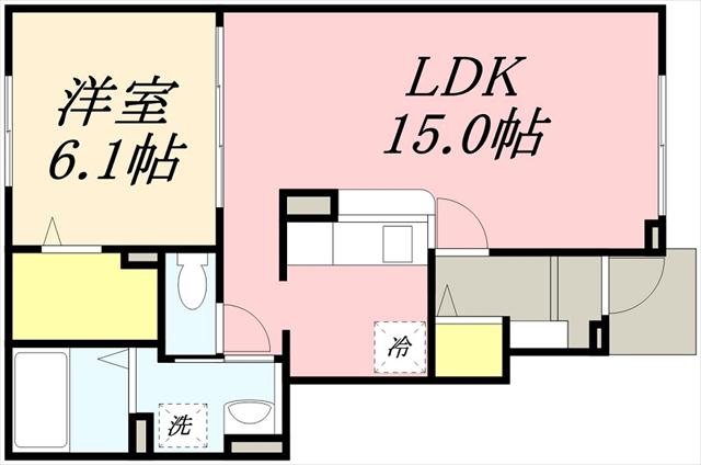 道南いさりび鉄道 七重浜駅 徒歩6分 2階建 築14年の間取り写真