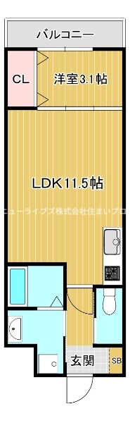 京阪本線 大和田駅 徒歩4分 3階建 築5年の間取り写真