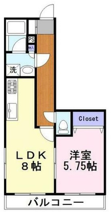 熊本市電健軍線 河原町駅 徒歩8分 3階建 築30年の間取り写真