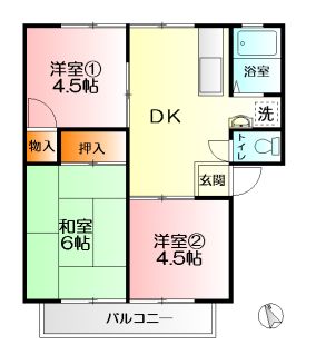 スカイタウン上今泉の間取り