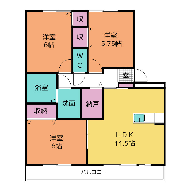 ロイヤルガーデン北屋敷IIの間取り