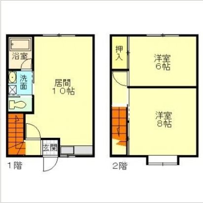 深堀町メゾネットの間取り