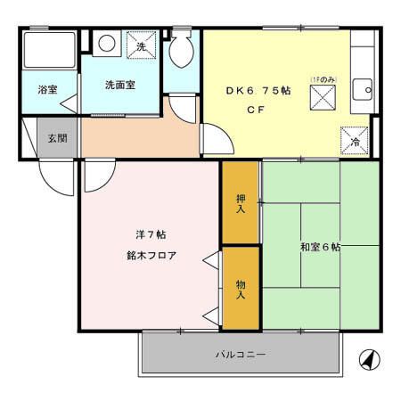 エスポワールリカＡの間取り