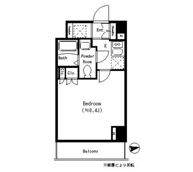 新宿区荒木町のマンションの間取り