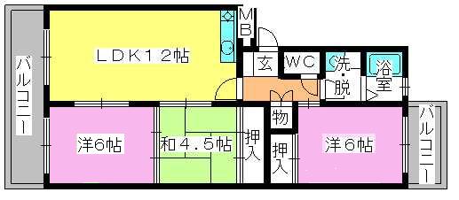 エステート篠栗の間取り