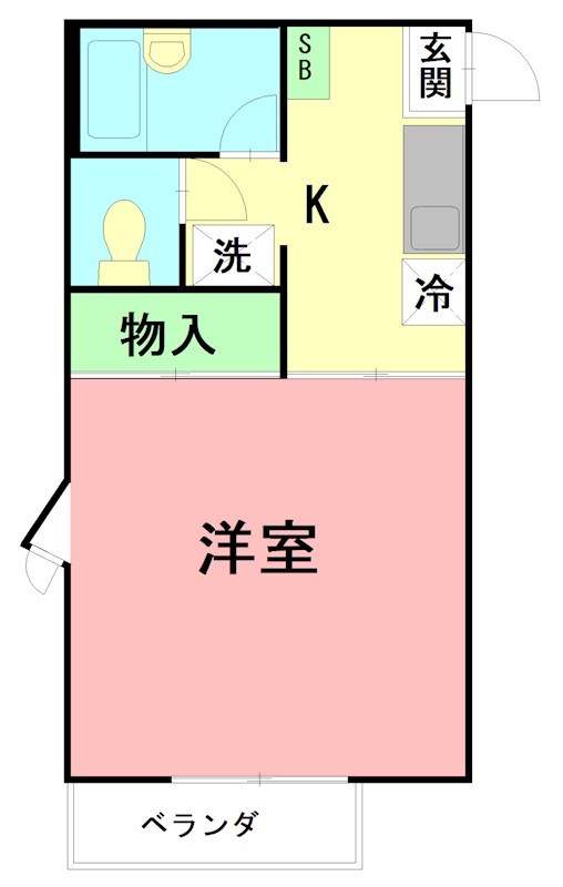 逗子市池子のアパートの間取り