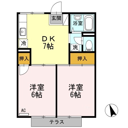 府中市府中町のアパートの間取り