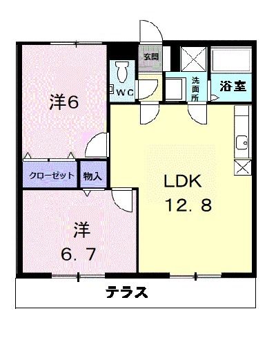 神埼郡吉野ヶ里町豆田のアパートの間取り