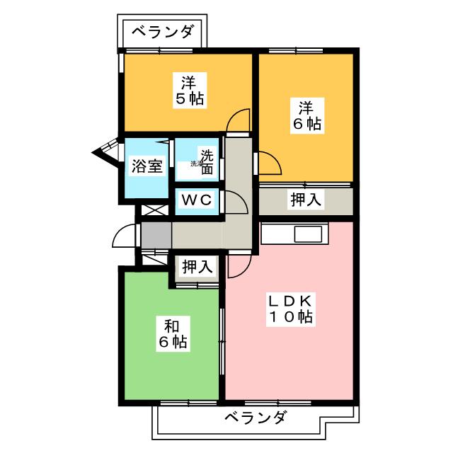 グリーンサイドハウスＮ棟の間取り