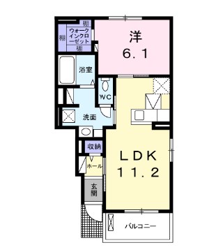 神崎郡福崎町福崎新のアパートの間取り