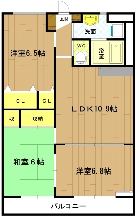 伊勢市神久のマンションの間取り