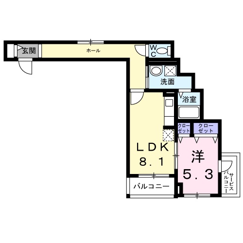 吹田市上山手町のアパートの間取り