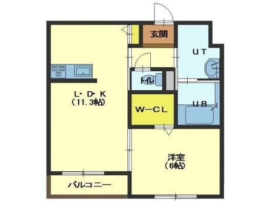 函館市川原町のマンションの間取り