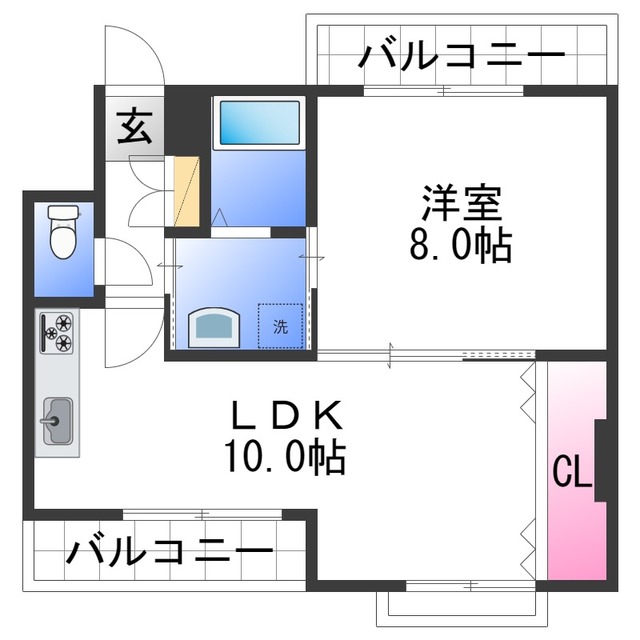 和歌山市加納のマンションの間取り