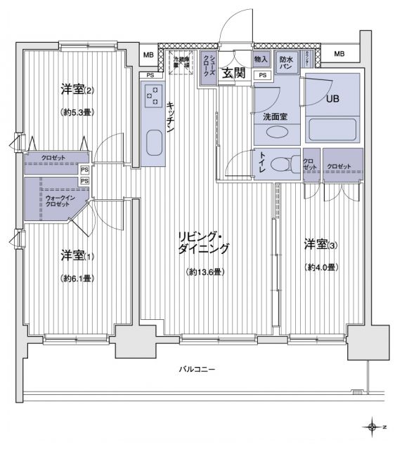 江東区大島のマンションの間取り