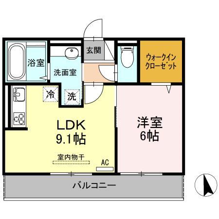 エアフォルク新山口の間取り