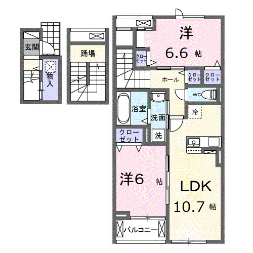 フローラーリア橘IIの間取り