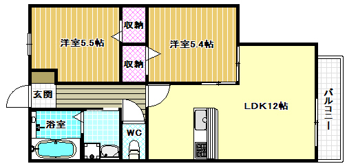 メゾン坂門ヶ原の間取り