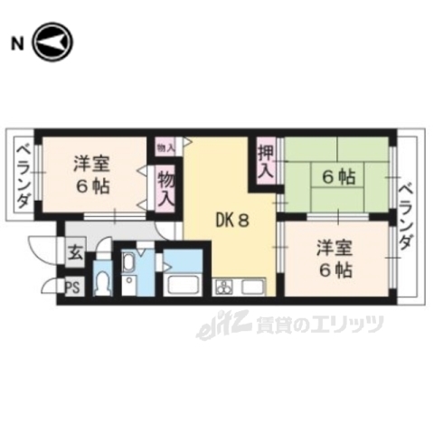 ネオグランドール伏見の間取り