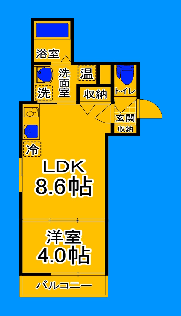 大阪市住吉区住吉のアパートの間取り