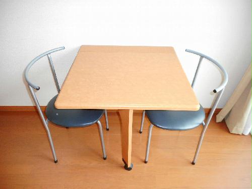 居室・リビング　テーブルは折り畳み式です