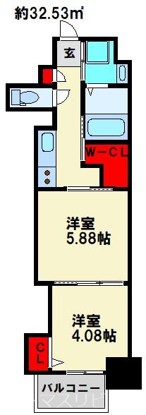 ウイングス門司駅前の間取り