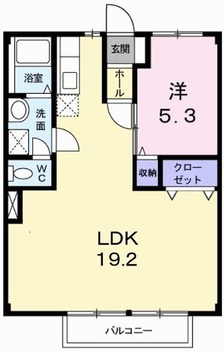 姫路市余部区下余部のマンションの間取り